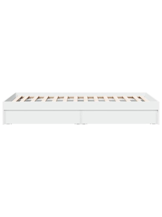 Rám postele se zásuvkami bílý 90 x 200 cm kompozitní dřevo