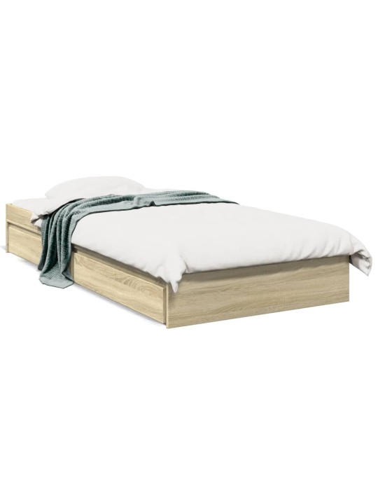 Rám postele se zásuvkami dub sonoma 90x200 cm kompozitní dřevo