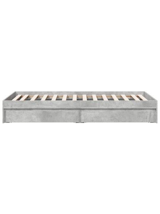 Rám postele se zásuvkami betonově šedý 90 x 200 cm kompozit