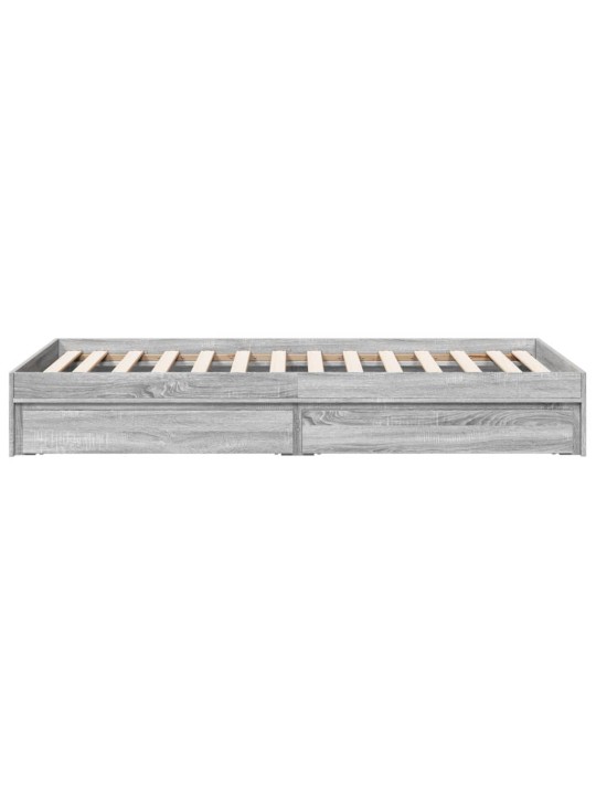 Rám postele se zásuvkami šedý sonoma 90x200 cm kompozitní dřevo