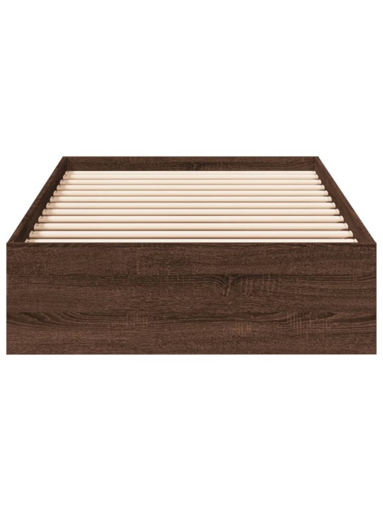 Rám postele se zásuvkami hnědý dub 90x200 cm kompozitní dřevo
