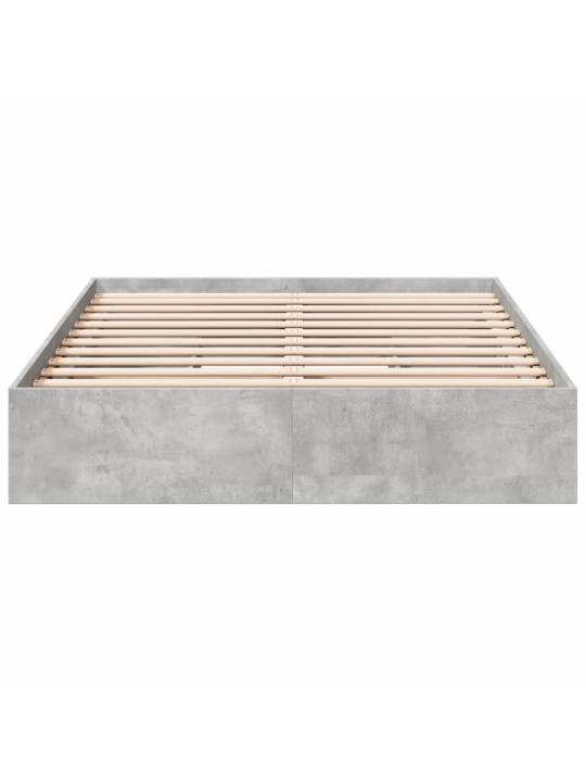 Rám postele se zásuvkami betonově šedý 140 x 190 cm kompozit