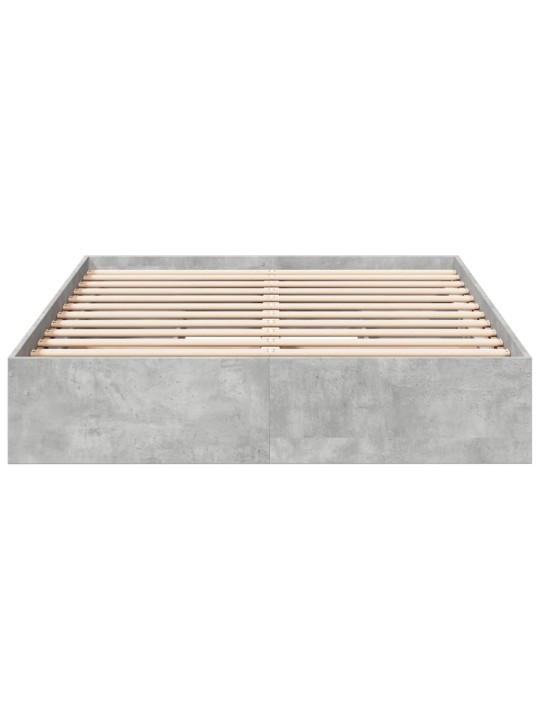 Rám postele se zásuvkami betonově šedý 135 x 190 cm kompozit