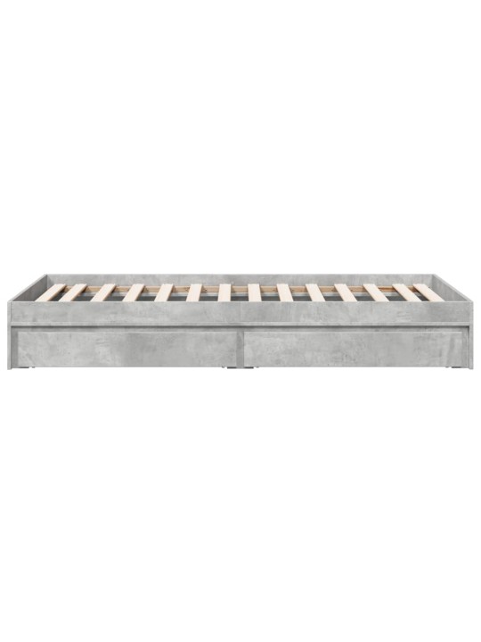 Rám postele se zásuvkami betonově šedý 75 x 190 cm kompozit