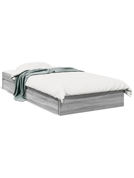 Rám postele se zásuvkami šedý sonoma 75x190 cm kompozitní dřevo