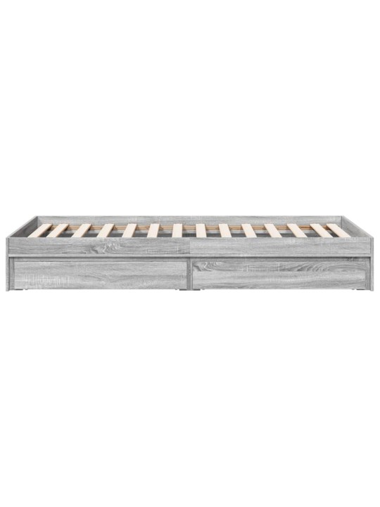 Rám postele se zásuvkami šedý sonoma 75x190 cm kompozitní dřevo