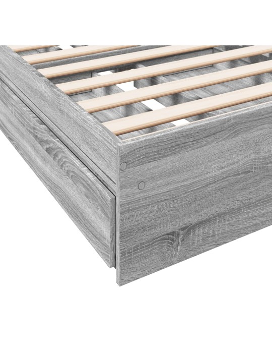Rám postele se zásuvkami šedý sonoma 75x190 cm kompozitní dřevo