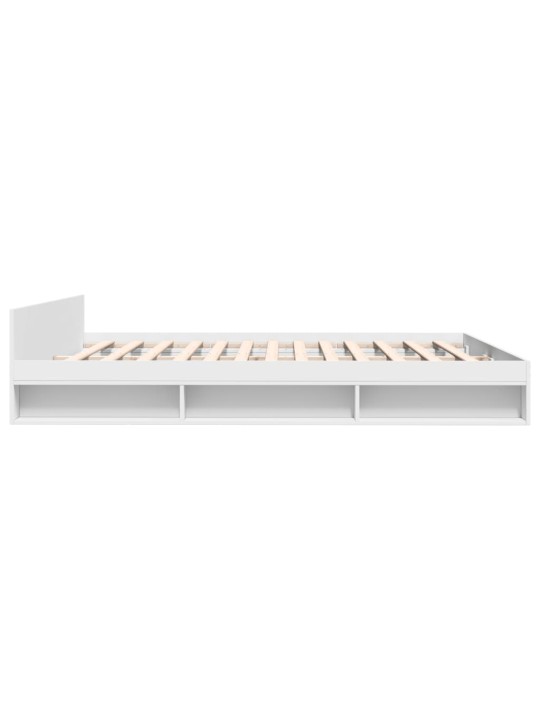 Rám postele se zásuvkami bílý 200 x 200 cm kompozitní dřevo