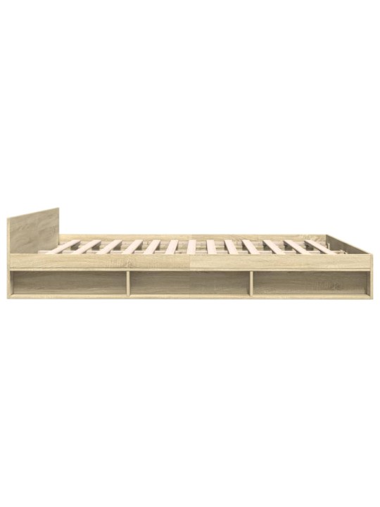 Rám postele se zásuvkami dub sonoma 200x200 cm kompozitní dřevo
