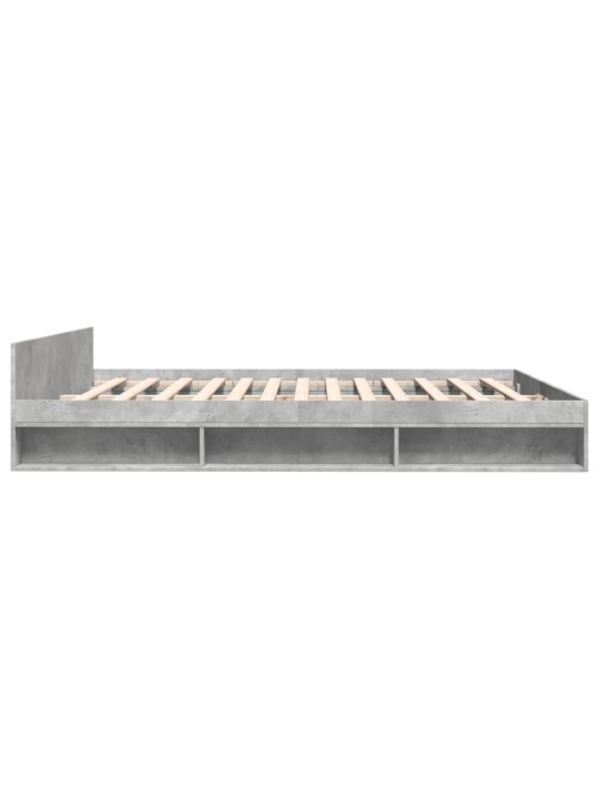 Rám postele se zásuvkami betonově šedý 200 x 200 cm kompozit