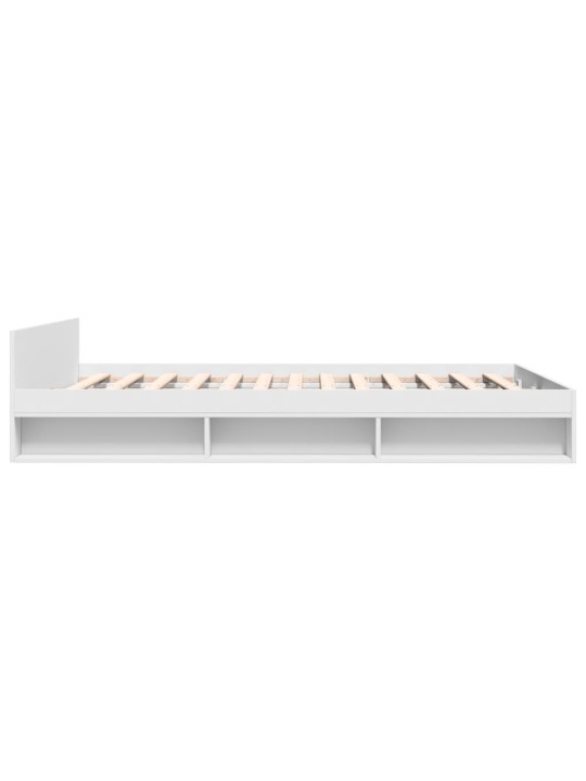 Rám postele se zásuvkami bílý 160 x 200 cm kompozitní dřevo