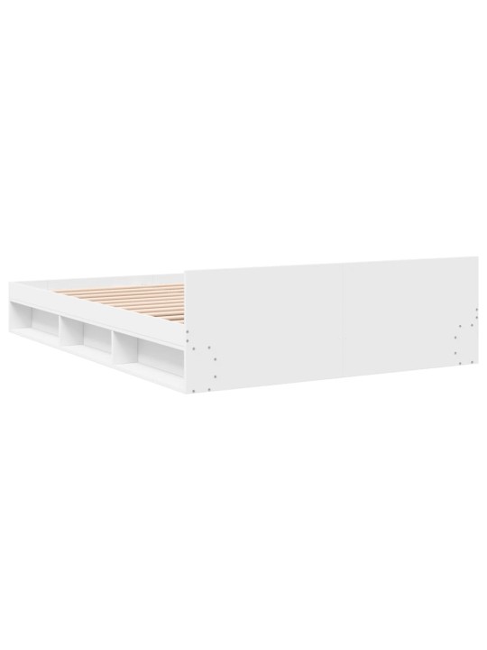 Rám postele se zásuvkami bílý 160 x 200 cm kompozitní dřevo