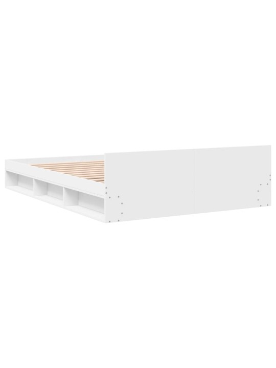 Rám postele se zásuvkami bílý 140 x 190 cm kompozitní dřevo
