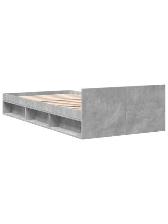 Rám postele se zásuvkou betonově šedý 90x190cm kompozitní dřevo