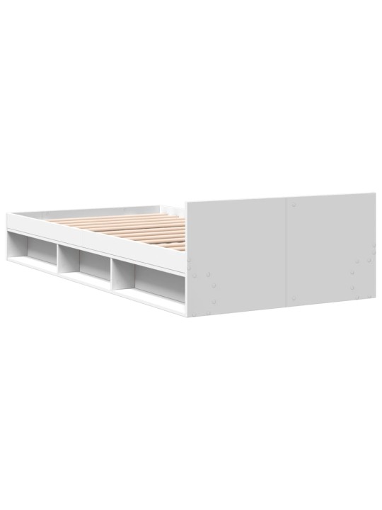 Rám postele se zásuvkou bílý 100 x 200 cm kompozitní dřevo