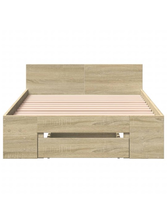 Rám postele se zásuvkou dub sonoma 100x200 cm kompozitní dřevo