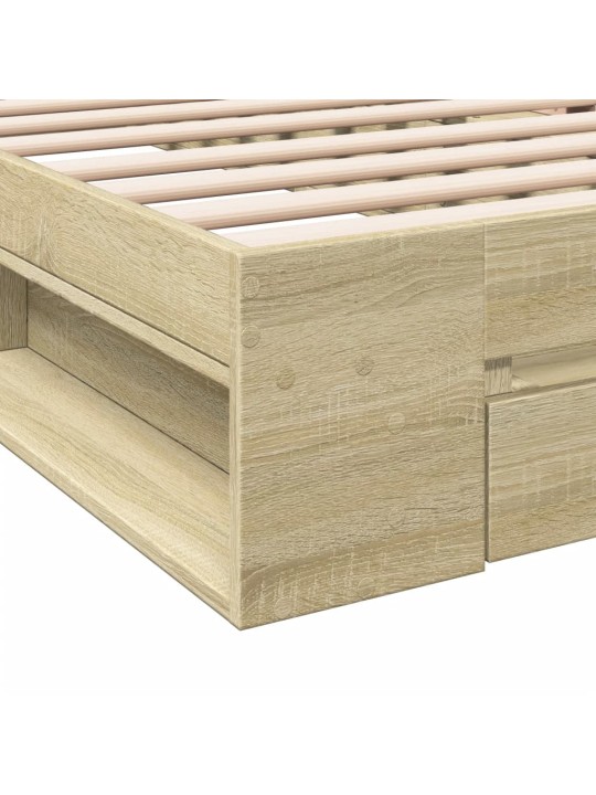 Rám postele se zásuvkou dub sonoma 100x200 cm kompozitní dřevo