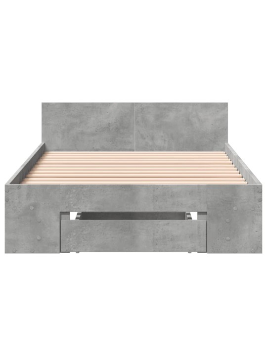 Rám postele se zásuvkou betonově šedý 100 x 200 cm kompozit