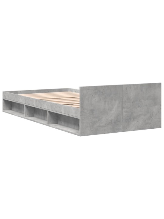 Rám postele se zásuvkou betonově šedý 100 x 200 cm kompozit