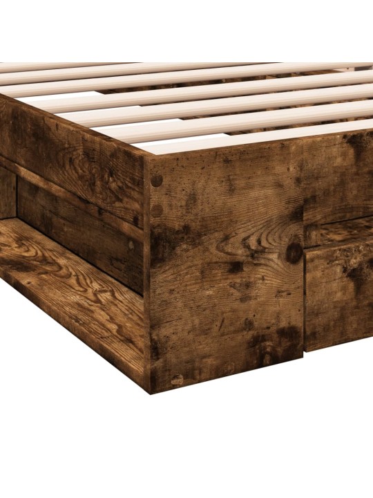 Rám postele se zásuvkou kouřový dub 100x200 cm kompozitní dřevo