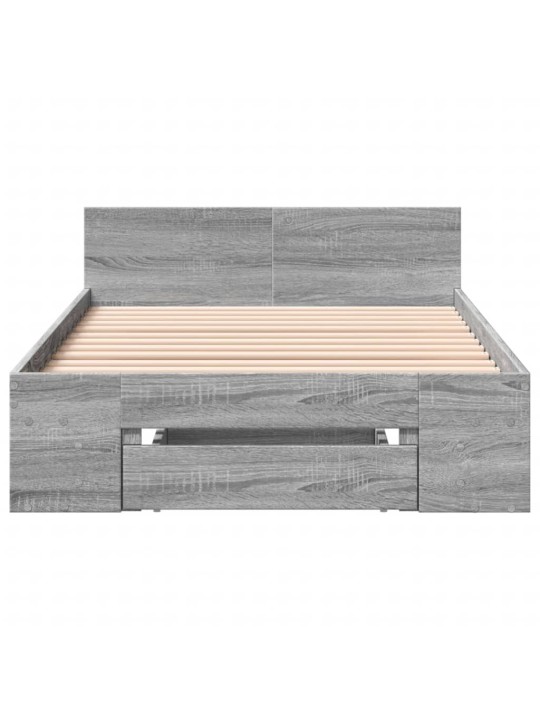 Rám postele se zásuvkou šedý sonoma 90x200 cm kompozitní dřevo