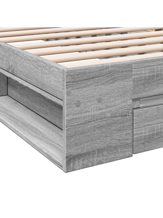 Rám postele se zásuvkou šedý sonoma 90x200 cm kompozitní dřevo