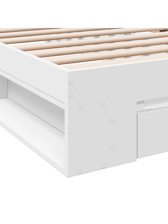 Rám postele se zásuvkou bílý 75 x 190 cm kompozitní dřevo