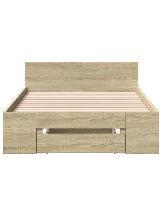 Rám postele se zásuvkou dub sonoma 75 x 190 cm kompozitní dřevo