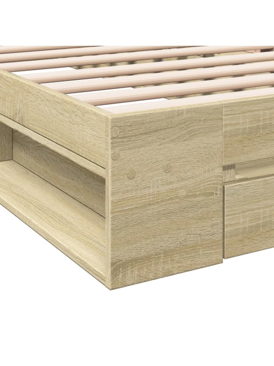 Rám postele se zásuvkou dub sonoma 75 x 190 cm kompozitní dřevo
