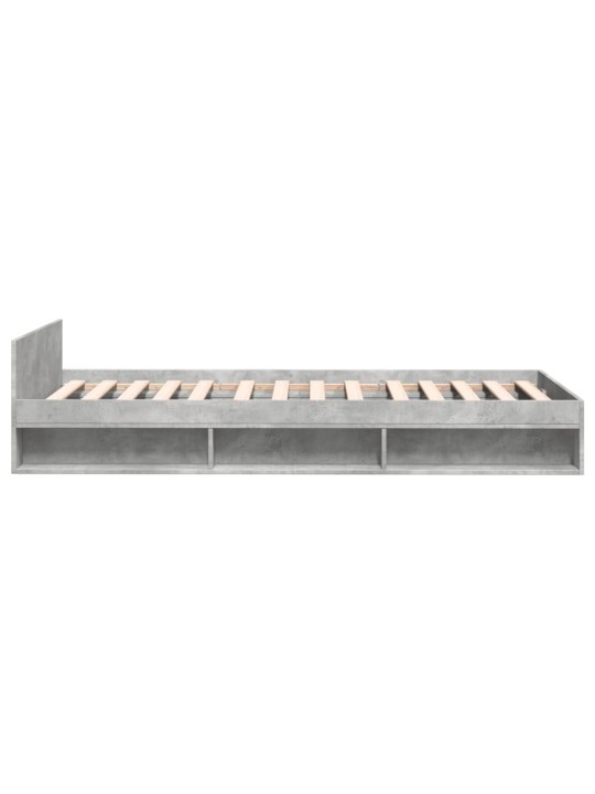 Rám postele se zásuvkou betonově šedý 75x190cm kompozitní dřevo