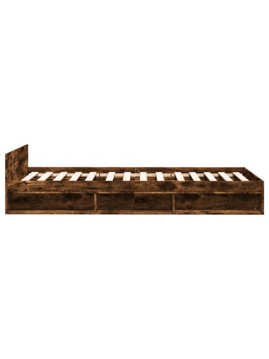 Rám postele se zásuvkou kouřový dub 75x190 cm kompozitní dřevo
