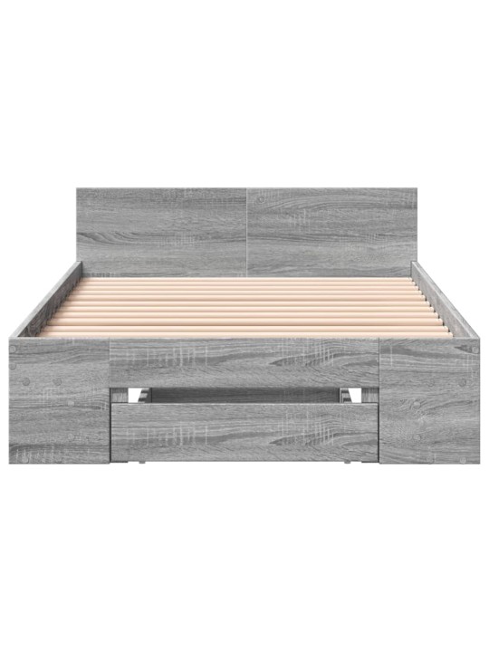 Rám postele se zásuvkou šedý sonoma 75x190 cm kompozitní dřevo