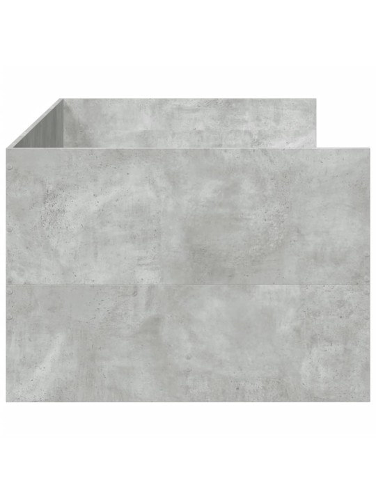 Válenda se zásuvkami bez matrace betonově šedá 100 x 200 cm