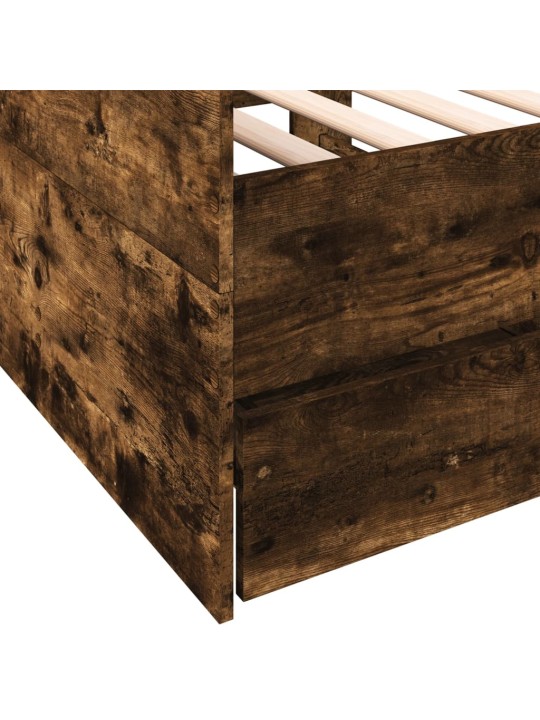 Válenda se zásuvkami bez matrace kouřový dub 100 x 200 cm