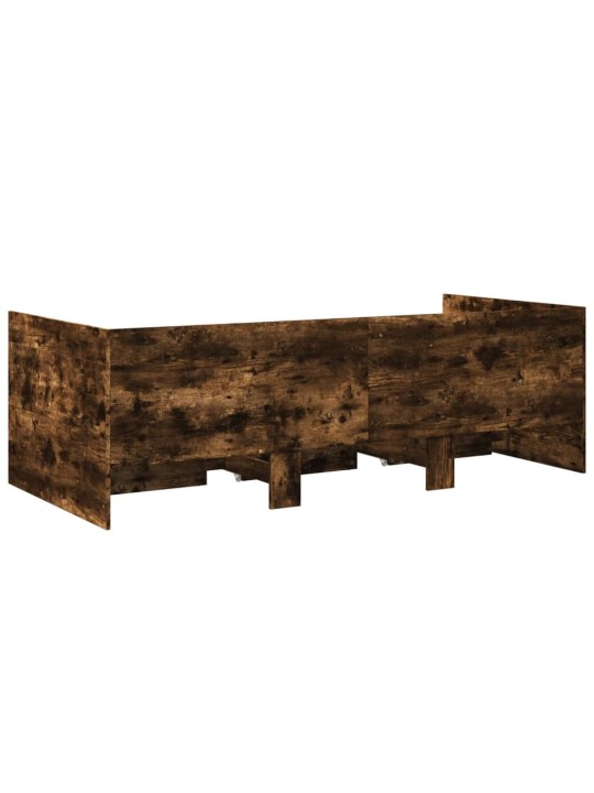 Válenda se zásuvkami bez matrace kouřový dub 90 x 200 cm