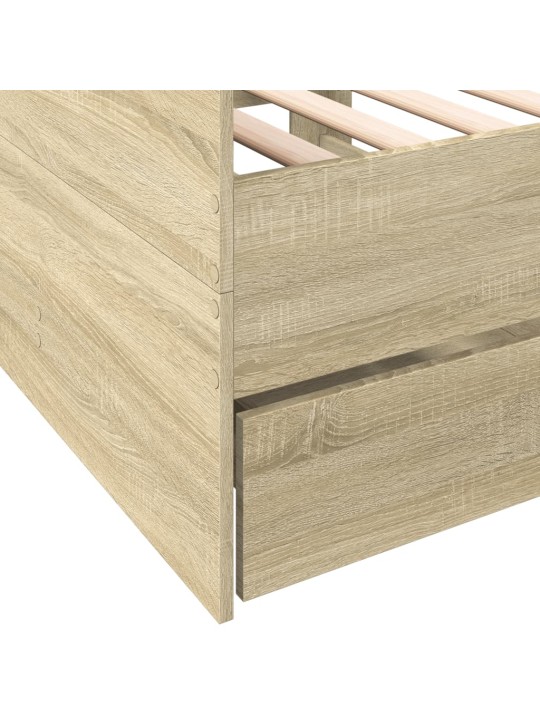 Válenda se zásuvkami bez matrace dub sonoma 75 x 190 cm