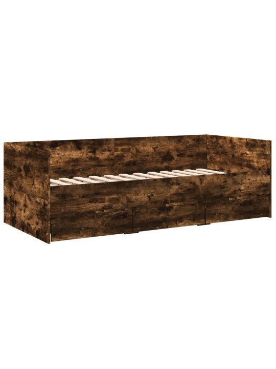 Válenda se zásuvkami bez matrace kouřový dub 75 x 190 cm