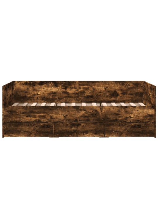 Válenda se zásuvkami bez matrace kouřový dub 75 x 190 cm