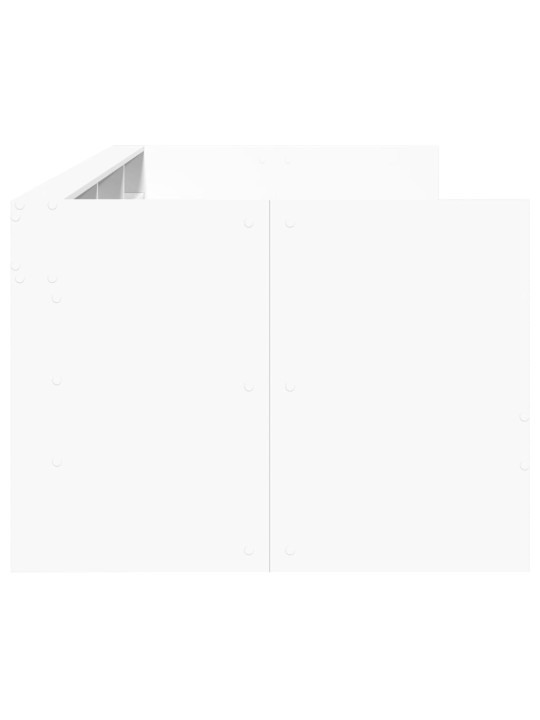 Válenda se zásuvkami bez matrace bílá 100 x 200 cm
