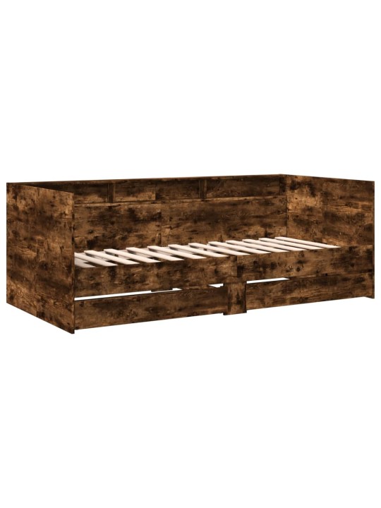 Válenda se zásuvkami bez matrace kouřový dub 100 x 200 cm