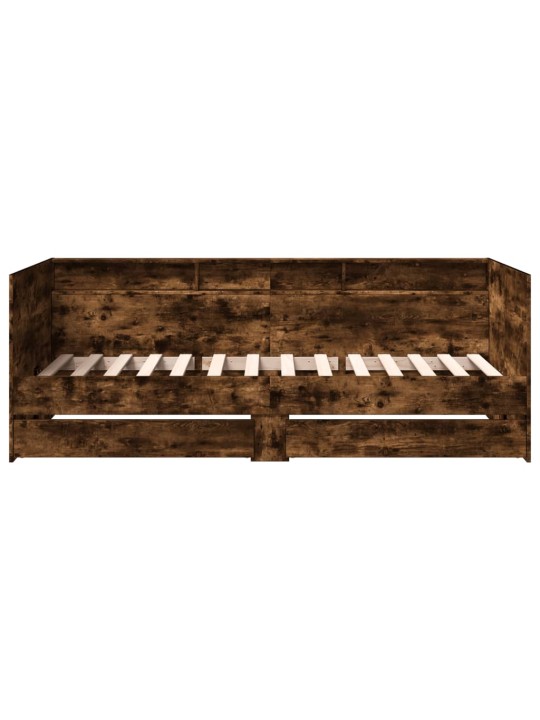 Válenda se zásuvkami bez matrace kouřový dub 100 x 200 cm