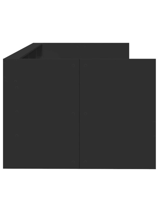 Válenda se zásuvkami bez matrace černá 90 x 200 cm