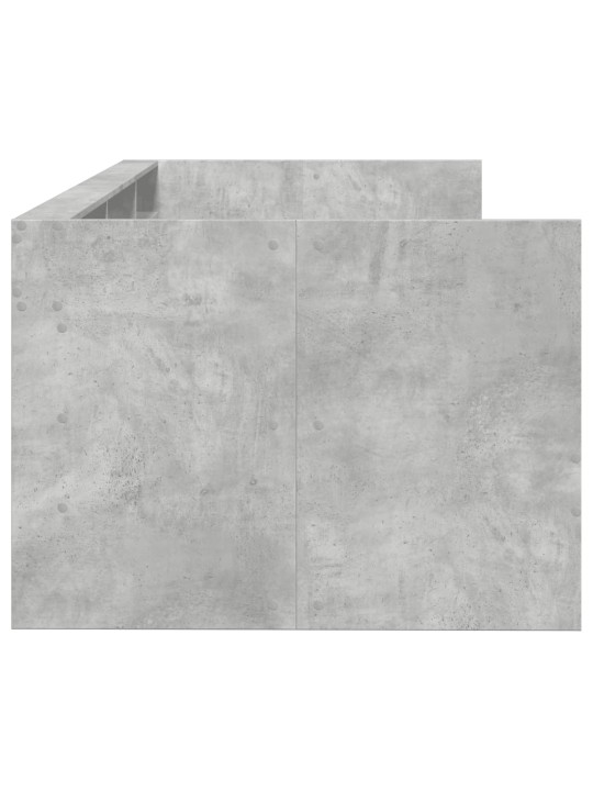 Válenda se zásuvkami bez matrace betonově šedá 90 x 190 cm