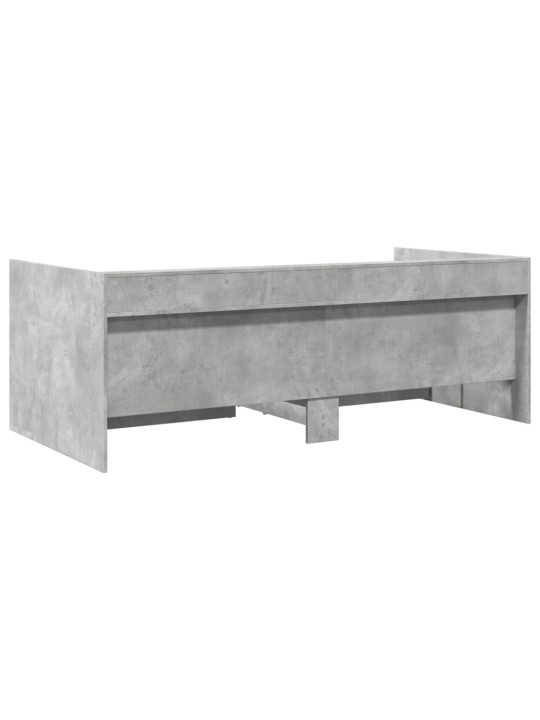 Válenda se zásuvkami bez matrace betonově šedá 75 x 190 cm