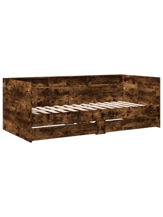 Válenda se zásuvkami bez matrace kouřový dub 75 x 190 cm