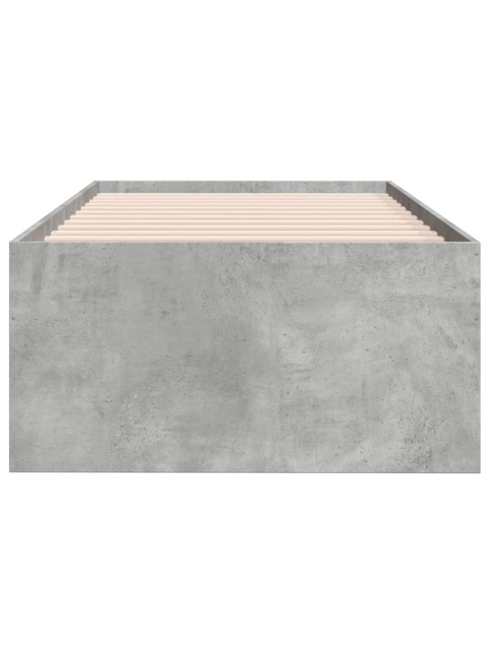 Válenda se zásuvkami bez matrace betonově šedá 100 x 200 cm