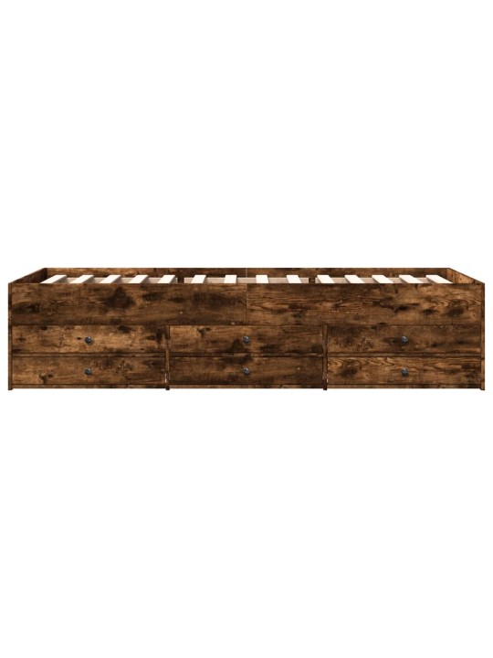 Válenda se zásuvkami bez matrace kouřový dub 100 x 200 cm
