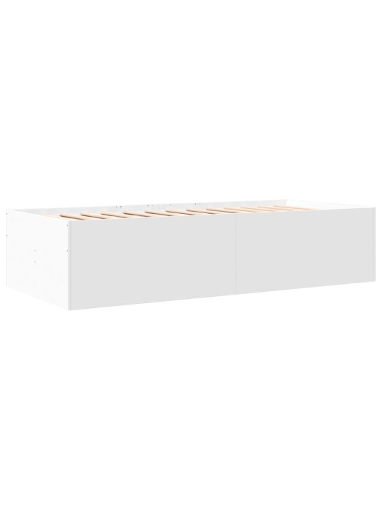 Válenda se zásuvkami bez matrace bílá 75 x 190 cm