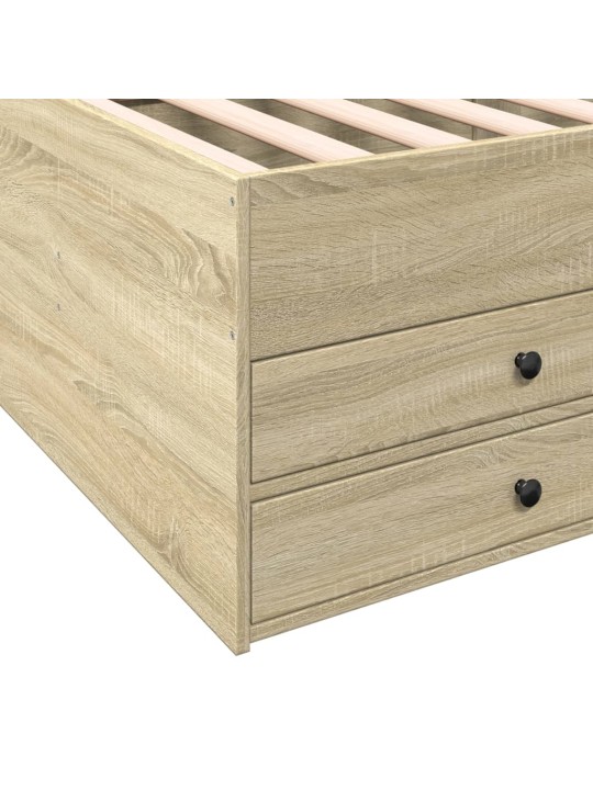 Válenda se zásuvkami bez matrace dub sonoma 75 x 190 cm