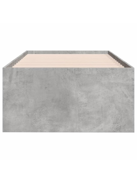 Válenda se zásuvkami bez matrace betonově šedá 75 x 190 cm